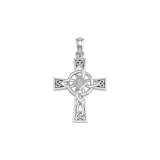 Celtic Cross with NA Recovery Shape Gemstone Sterling Silver Pendant TPD6486