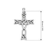 Celtic Cross with Trinity Knot Sterling Silver Pendant TPD6487 by TPD6487