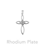 Celtic Endless Knot Cross Sterling Silver Pendant TPD6488