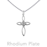 Celtic Endless Knot Cross Sterling Silver Pendant TPD6488