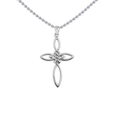 Celtic Endless Knot Cross Sterling Silver Pendant TPD6488