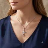 Celtic Endless Knot Cross Sterling Silver Pendant TPD6488
