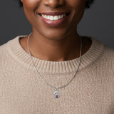 Celtic Horse with Marquise Gemstone Sterling Silver Pendant TPD6489