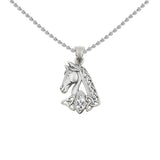 Celtic Horse with Marquise Gemstone Sterling Silver Pendant TPD6489