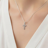Small Celtic Heart in Cross Shape with Peace Symbol Silver Pendant TPD6491