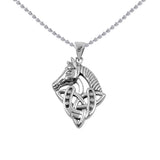 Celtic Trinity With Horse and Horseshoe Sterling Silver Pendant TPD6492