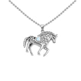 Colgante de plata de ley con gato celta TPD5737