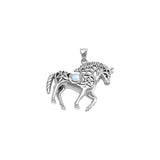 Colgante de plata de ley con gato celta TPD5737