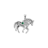 Colgante de plata de ley con gato celta TPD5737