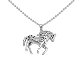 Colgante de plata de ley con gato celta TPD5737
