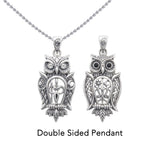 Owl of Athena Tree of Life with Gemstone Sterling Silver Pendant TPD6496