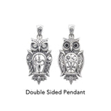 Owl of Athena Tree of Life with Gemstone Sterling Silver Pendant TPD6496