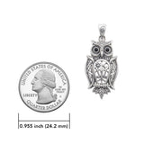 Owl of Athena Tree of Life with Gemstone Sterling Silver Pendant TPD6496