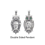 Owl of Athena Tree of Life with Gemstone Sterling Silver Pendant TPD6496