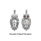 Owl of Athena Tree of Life with Gemstone Sterling Silver Pendant TPD6496