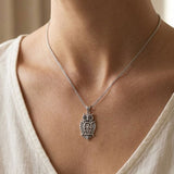 Owl of Athena Tree of Life with Gemstone Sterling Silver Pendant TPD6496