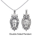 Owl of Athena Tree of Life with Gemstone Sterling Silver Pendant TPD6496