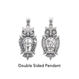 Owl of Athena Tree of Life with Gemstone Sterling Silver Pendant TPD6496
