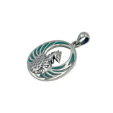 Phoenix Sterling Silver Pendant with Inlay Stone