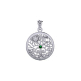 Tree of Life ~ Sterling Silver Pendant with Birthstone TPD6572