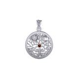 Tree of Life ~ Sterling Silver Pendant with Birthstone TPD6572