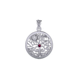 Tree of Life ~ Sterling Silver Pendant with Birthstone TPD6572