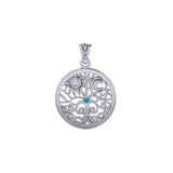 Tree of Life ~ Sterling Silver Pendant with Birthstone TPD6572