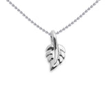 Leaf Sterling Silver Slider Pendant TPD6619