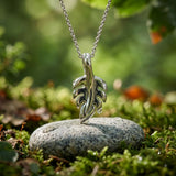 Leaf Sterling Silver Slider Pendant TPD6619