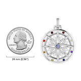 Wander through my compass ~ Sterling Silver Pendant and Gemstone TPD683 by TPD683