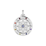 Wander through my compass ~ Sterling Silver Pendant and Gemstone TPD683