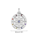 Wander through my compass ~ Sterling Silver Pendant and Gemstone TPD683 by TPD683
