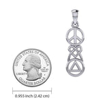 Peace, Celtic Heart and Recovery Silver Pendant TPD7009 - Jewelry