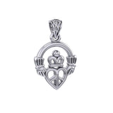 Claddagh with Peace Silver Pendant TPD7025