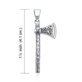 Viking Axe Sterling Silver Pendant TPD861