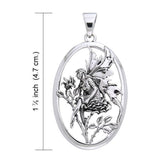 Amy Brown Rose Fairy ~ Sterling Silver Pendant TPD871