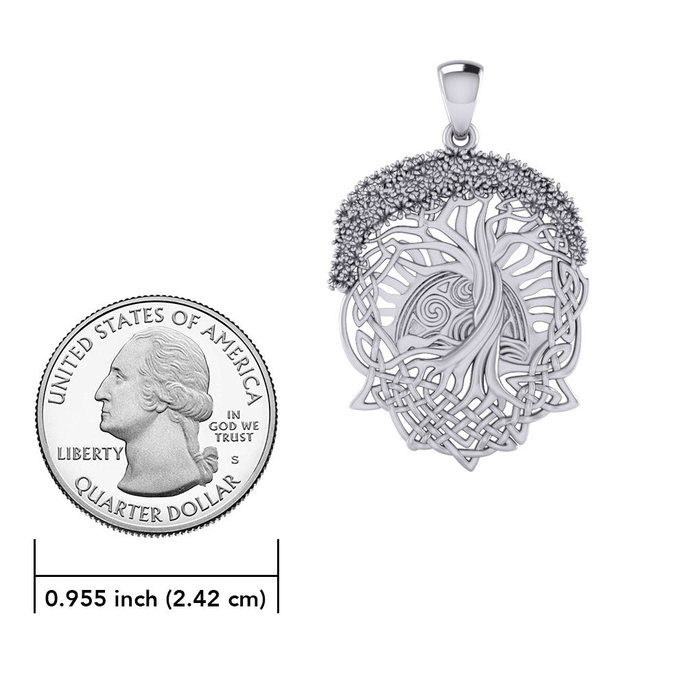 Admiration towards the Tree of Life creation ~ Sterling Silver Jewelry Pendant TPD974