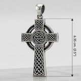 Extra Large Celtic Cross Sterling Silver Pendant TPD-XXX1