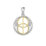 Chalice Well Sterling Silver with 14K Gold Accent Pendant TPV3272