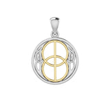 Chalice Well Sterling Silver with Gold Accent Pendant TPV3272