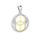 Chalice Well Sterling Silver with 14K Gold Accent Pendant TPV3272 - Jewelry
