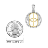 Chalice Well Sterling Silver with 14K Gold Accent Pendant TPV3272 - Jewelry