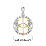 Chalice Well Sterling Silver with 14K Gold Accent Pendant TPV3272 - Jewelry