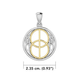 Chalice Well Sterling Silver with Gold Accent Pendant TPV3272