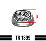 Dragon Signet Sterling Silver Ring TR1399