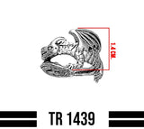 Coiled Fantasy Dragon Sterling Silver Ring TR1439 by TR1439