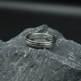 Silver Wedding Spinner Band Ring TR1660