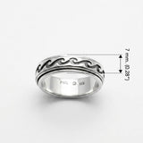 Waves Spinner Ring
