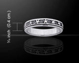 Stars Sterling Silver Spinner Ring TR1679 by TR1679