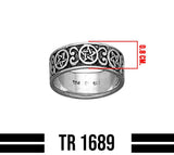 Five-Pointed Star Sterling Silver Ring TR1689 by TR1689